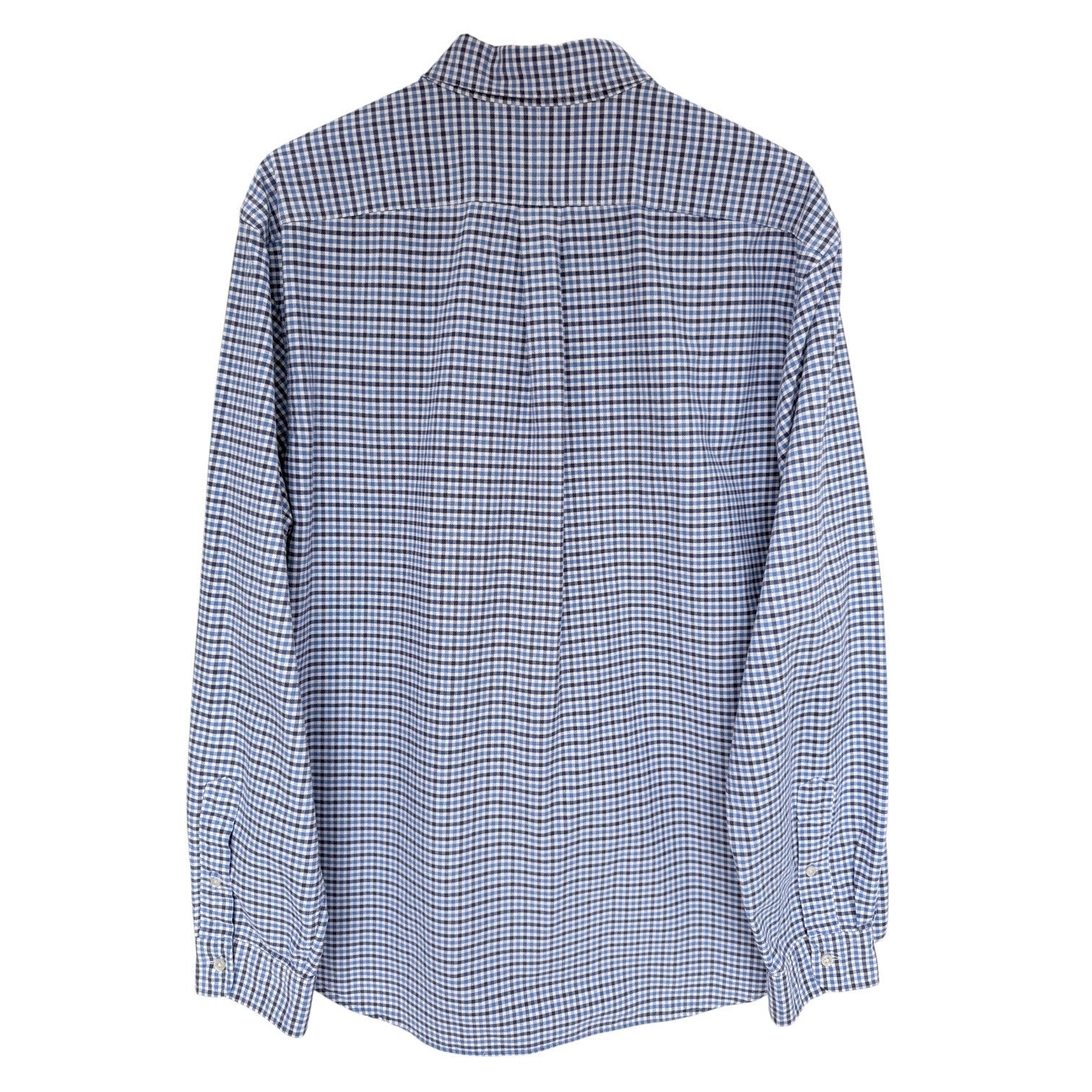 Ralph Lauren Button Up Shirt Mens XXL Blue White Check Pony Logo Long Sleeve