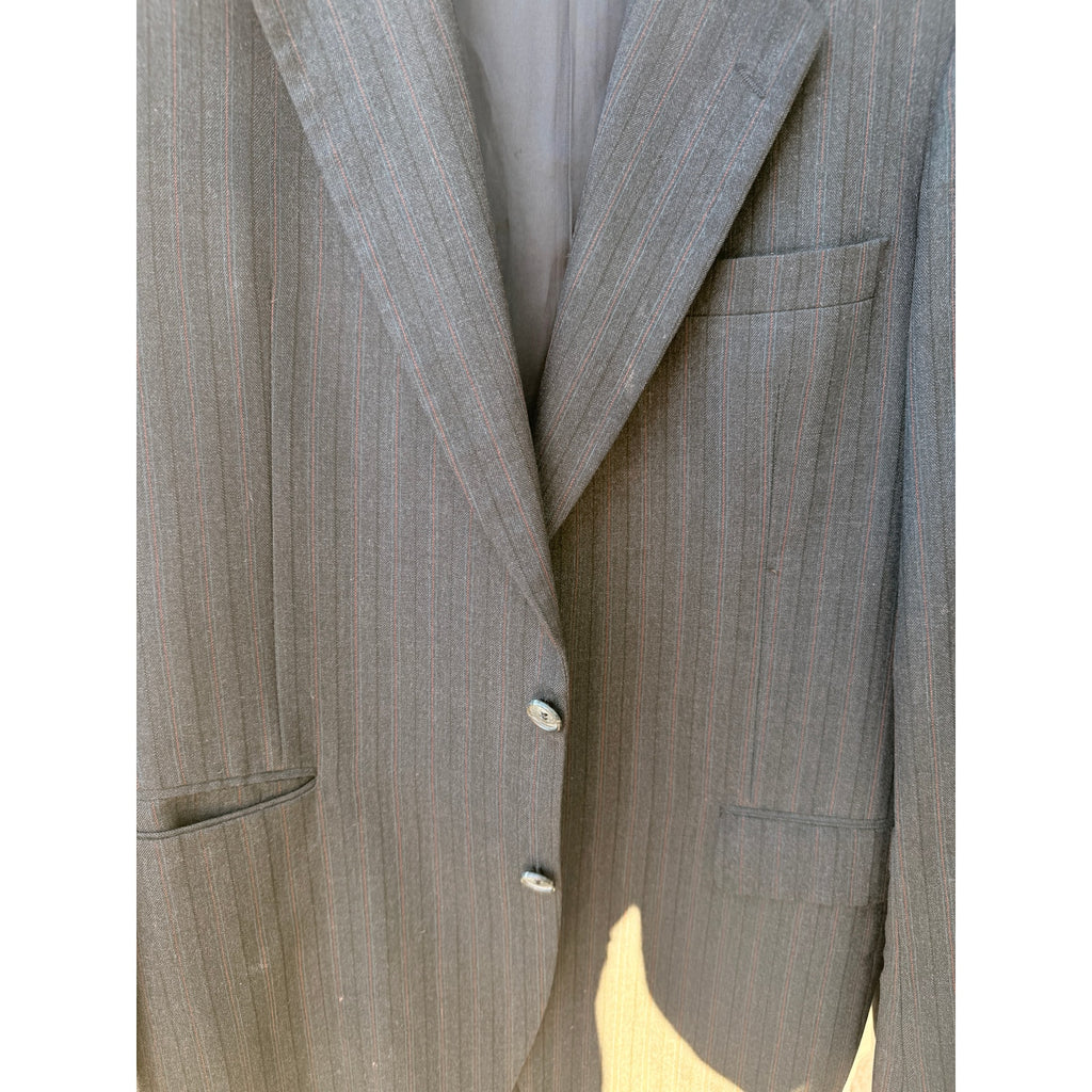 Yves Saint Laurent Mens Blazer Jacket Gray Pinstripe Made In France Vintage 40R