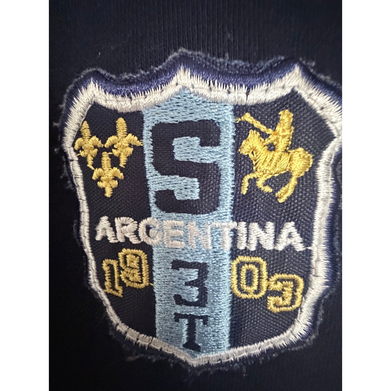 Argentina Polo Shirt Mens XL Rugby Style Short Sleeve Argentina Graphic Navy