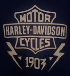 Harley-Davidson Men's Black Harley-Davidson Motorcycles Crewneck T-Shirt — view 4