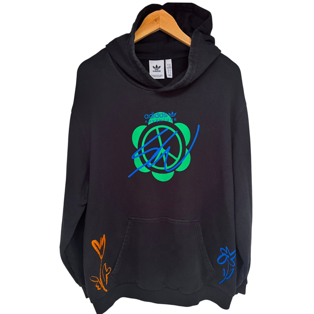 adidas Men's Black adidas Adventure Hoodie — front view