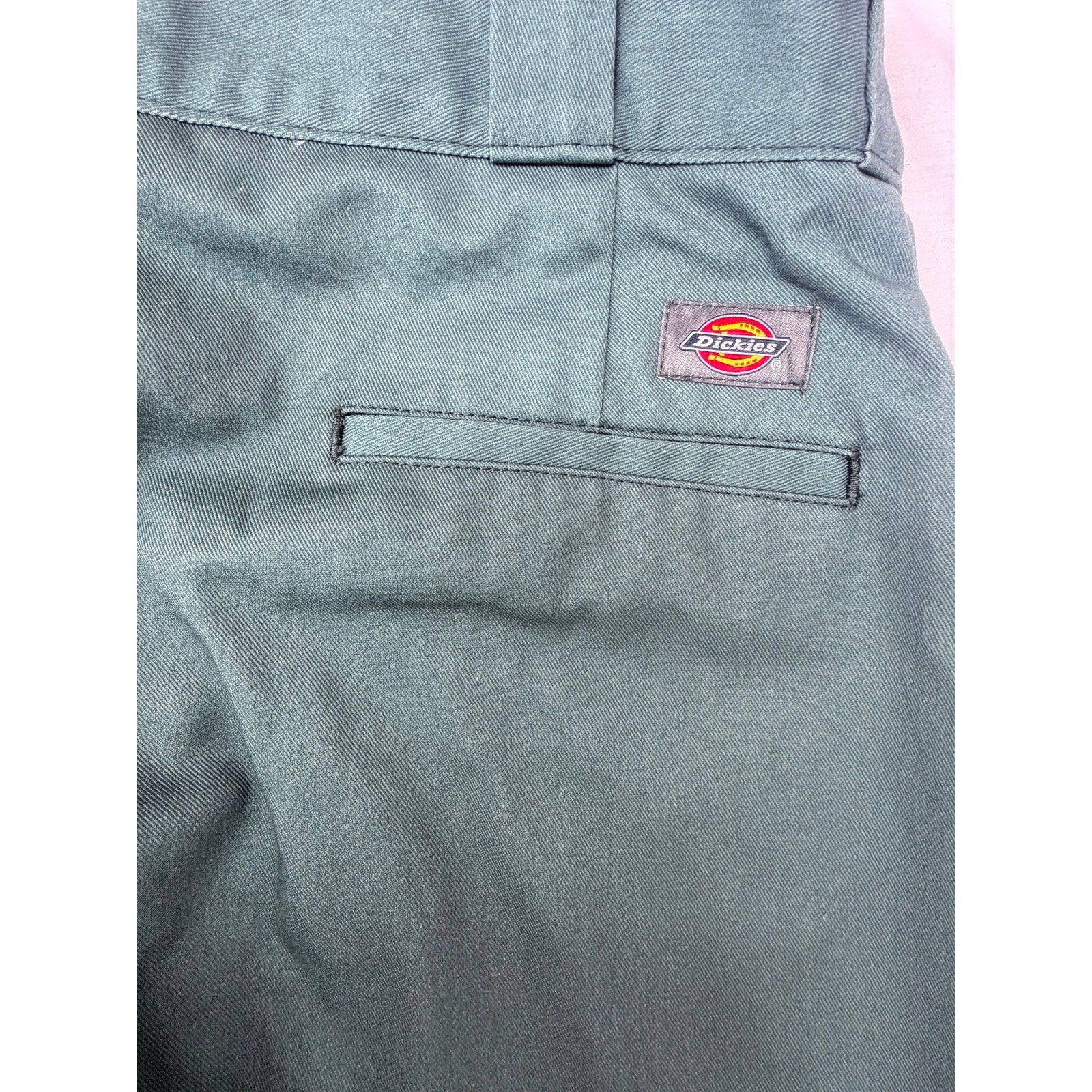 Dickies Mens Pants 34x32 Green Original Fit Workwear Straight Leg Chinos