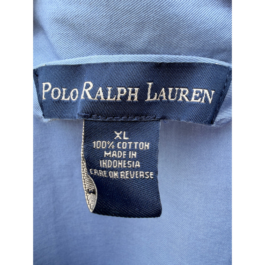 Polo Ralph Lauren Button Down Shirt Mens XL Blue Sleepwear Lounge Cotton