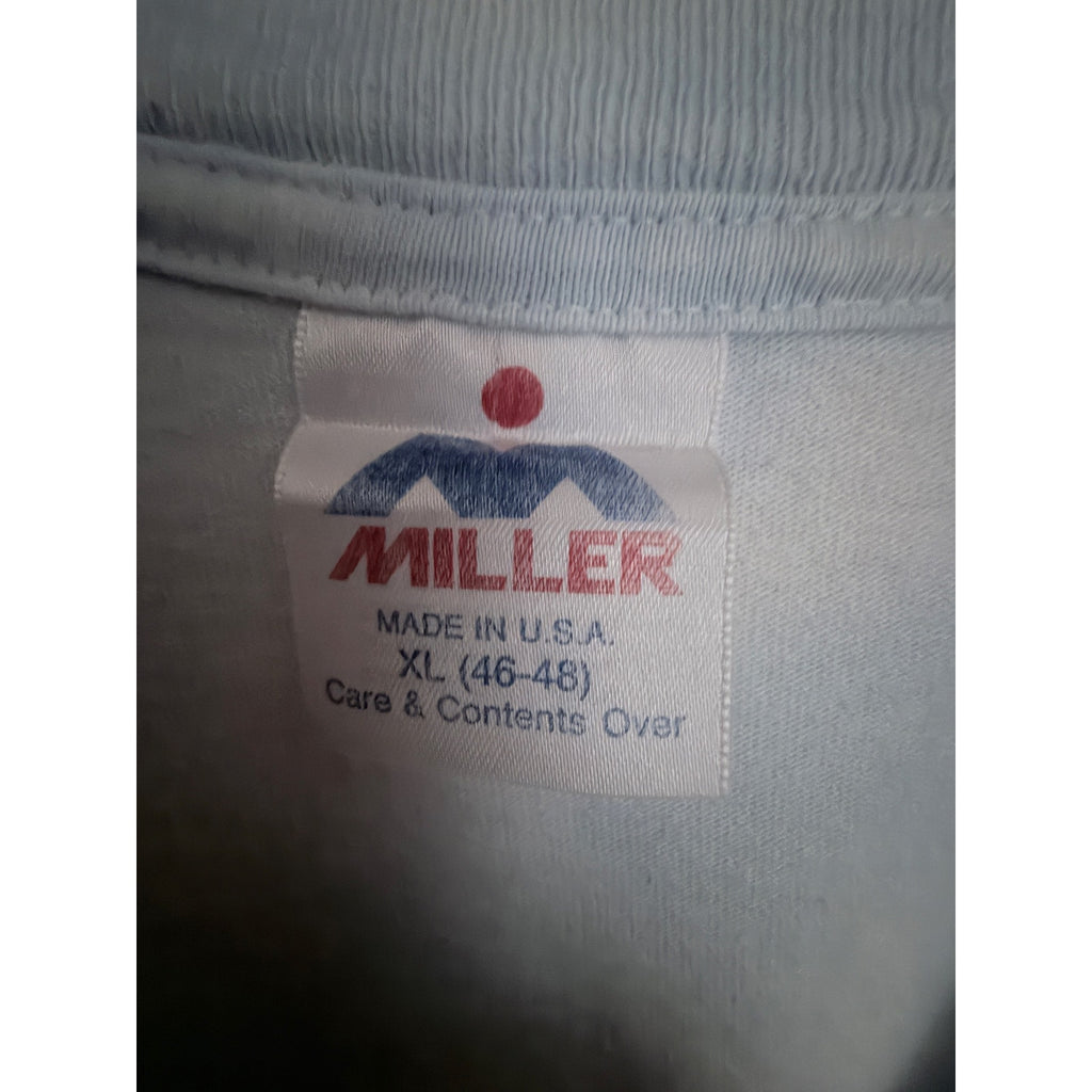 Miller Tie Dye Graphic T Shirt Mens XL Blue Made In USA