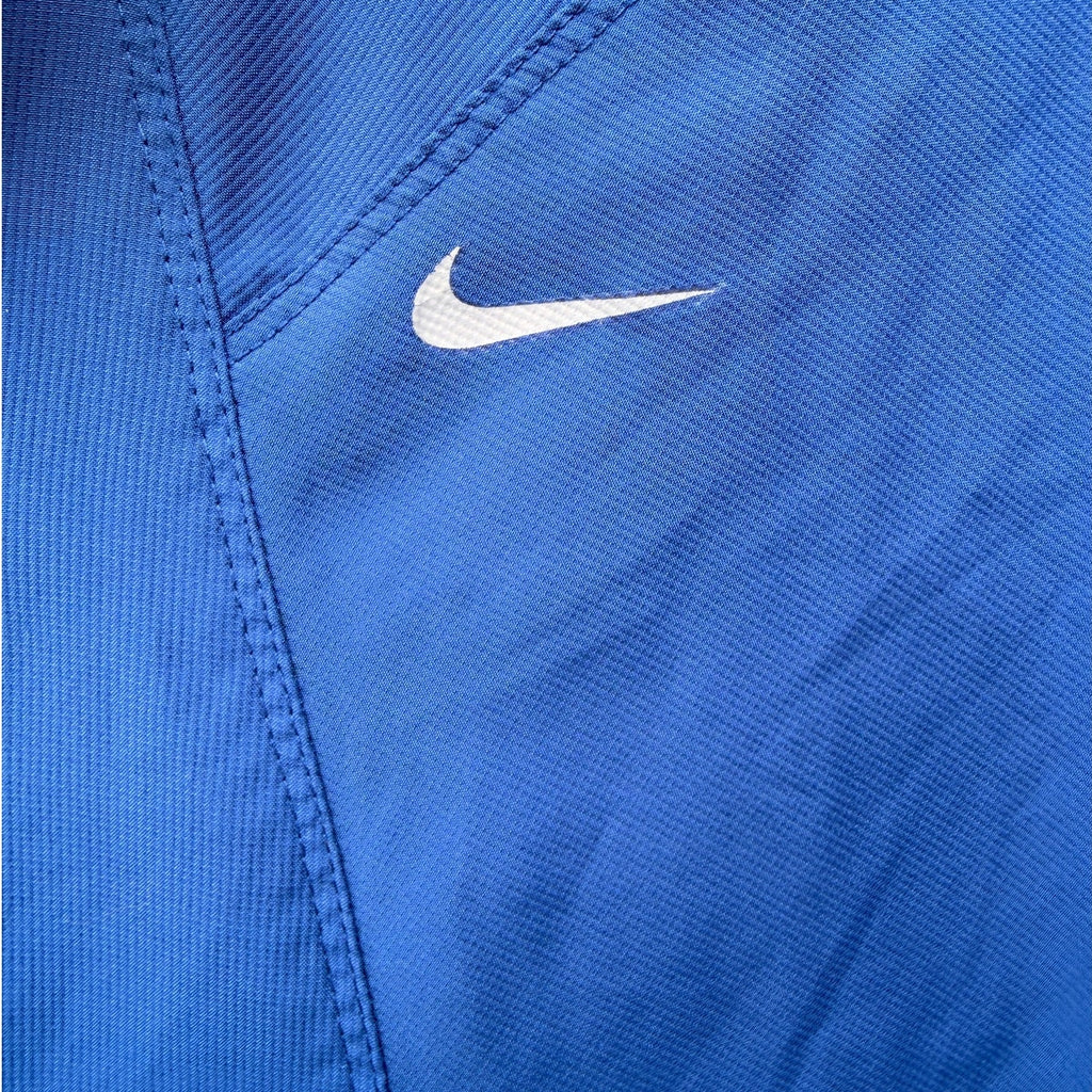 Nike Running Dri-Fit Quarter Zip Jacket Blue Gray Athletic Windbreaker Mens XL