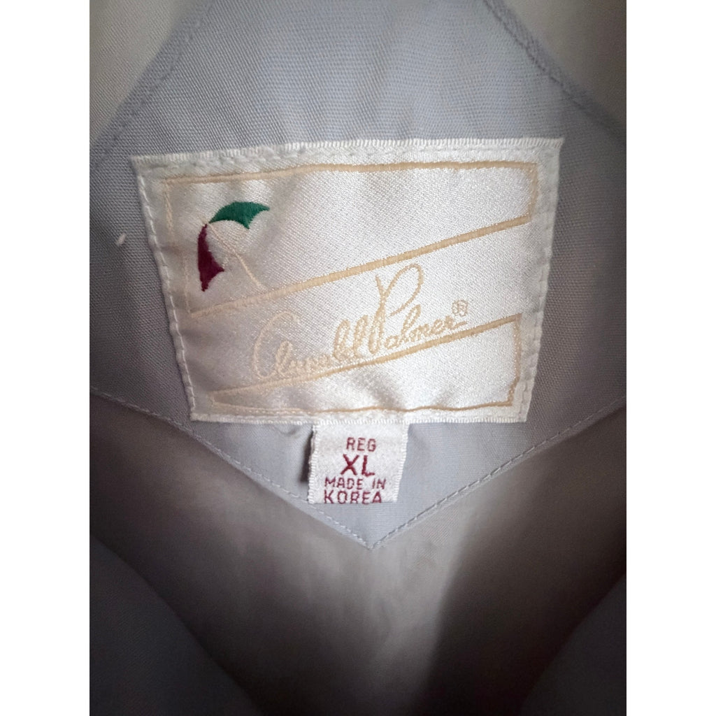 Arnold Palmer Mens Golf Windbreaker Jacket Gray Full Zip Lightweight XL