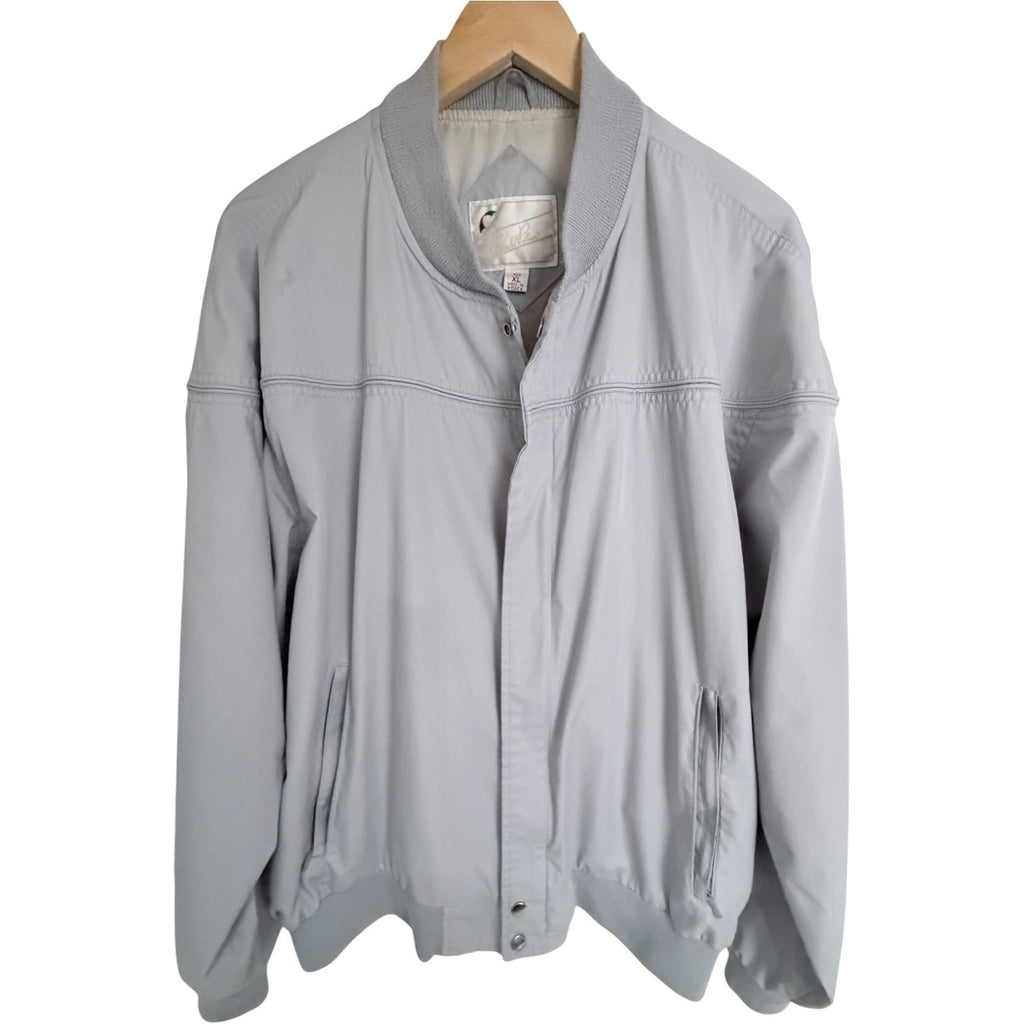 Arnold Palmer Mens Golf Windbreaker Jacket Gray Full Zip Lightweight XL