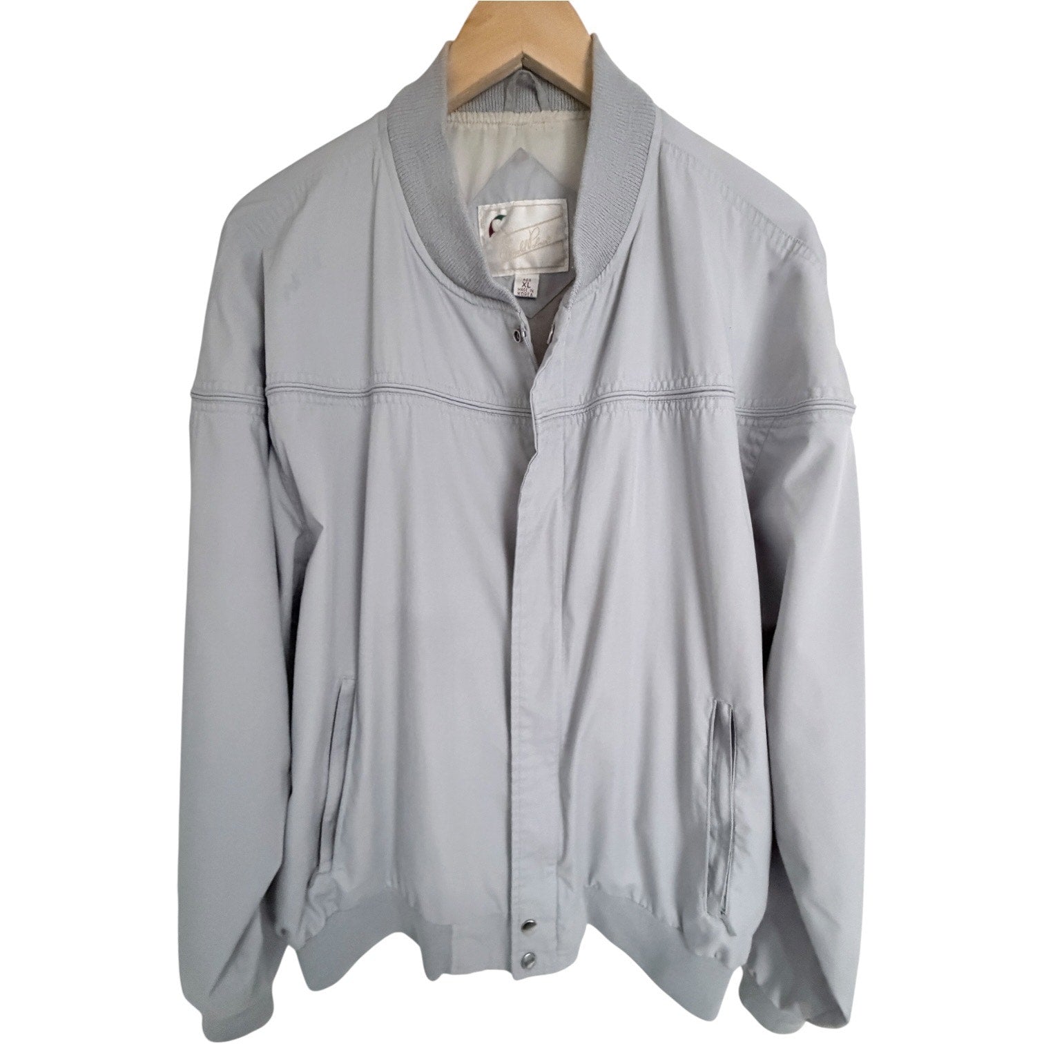 Arnold Palmer Mens Golf Windbreaker Jacket Gray Full Zip Lightweight XL