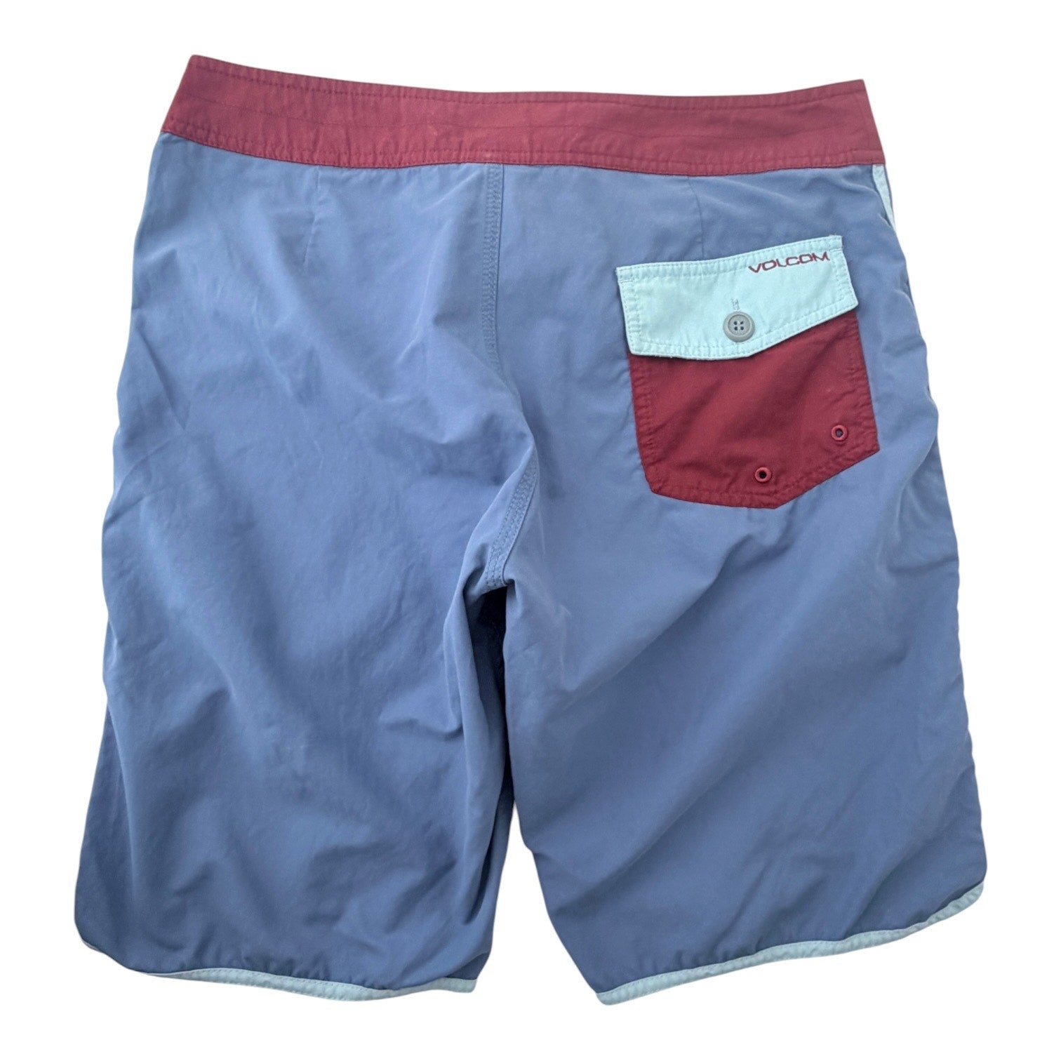Volcom Board Shorts Mens 31 Blue Red Surf Swim Trunks
