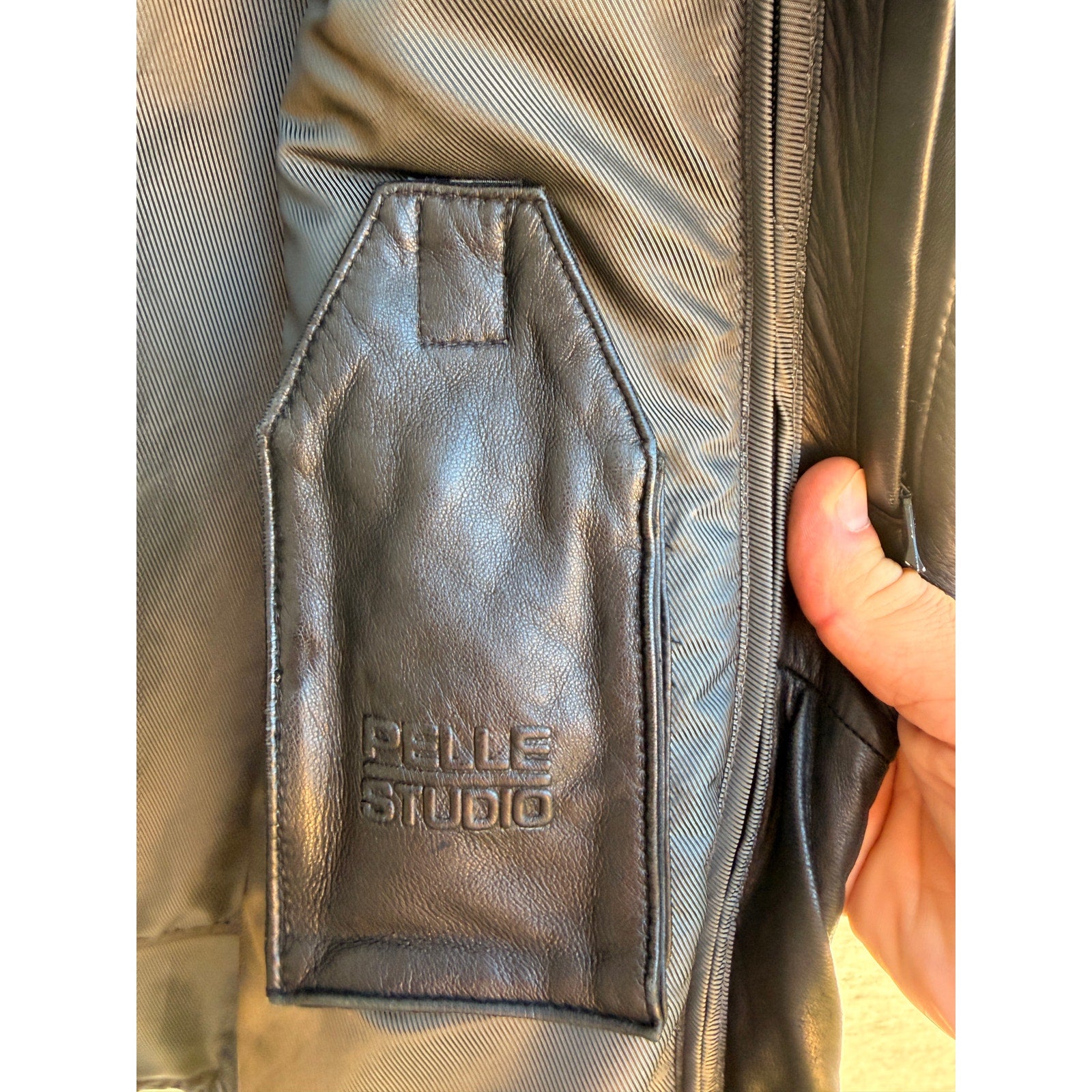 Pelle Studio Wilsons Black Leather Jacket Mens XL Thinsulate