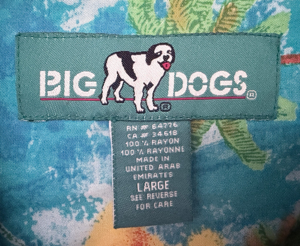 Big Dogs Men's Blue Button-Up — brand label
