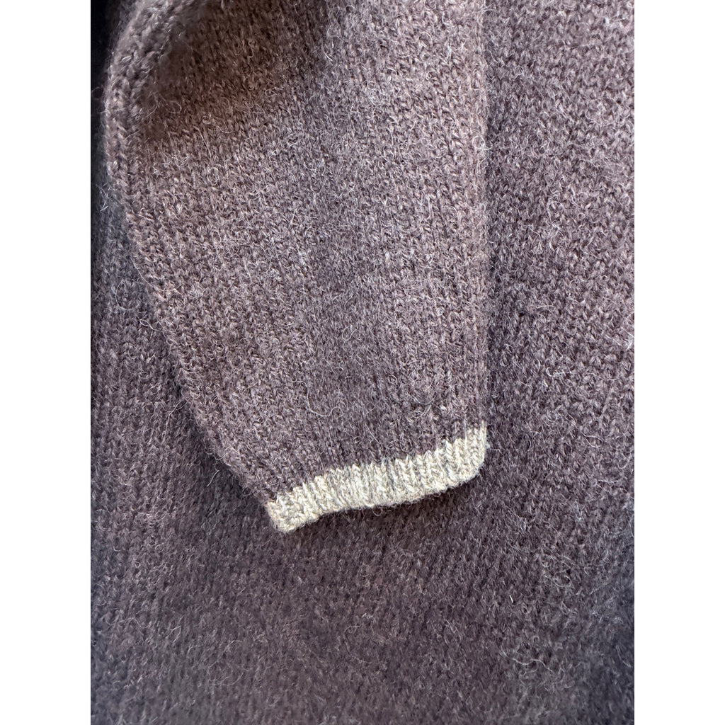 Woolrich Crewneck Sweater Mens Medium Brown Wool Blend Outdoor Heavy Knit