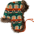 Jagermeister Green Orange Faux Fur Trapper Hat One Size