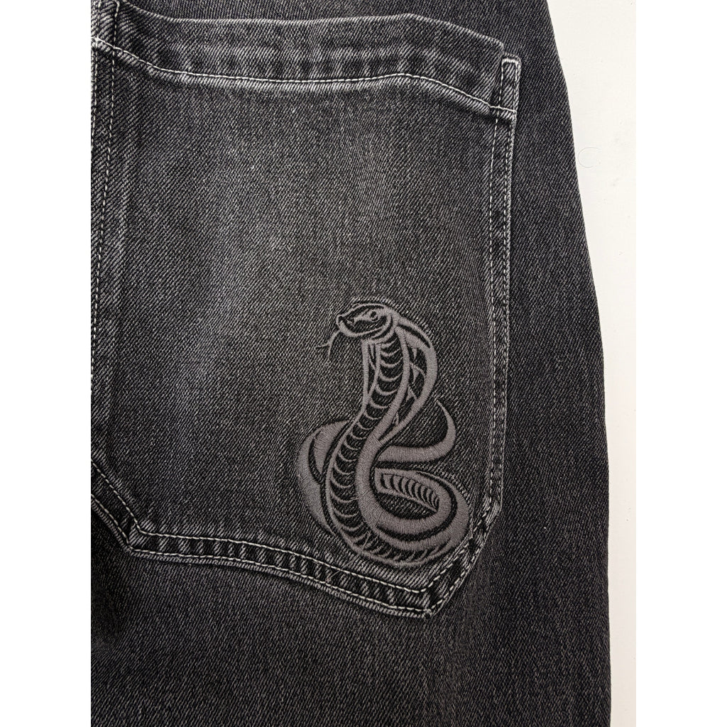 Hollister Baggy Skater Jeans Womens 29x30 Black Wash Cobra Pocket Denim