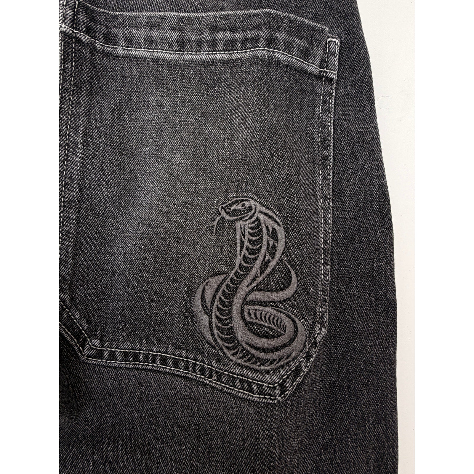 Hollister Baggy Skater Jeans Womens 29x30 Black Wash Cobra Pocket Denim