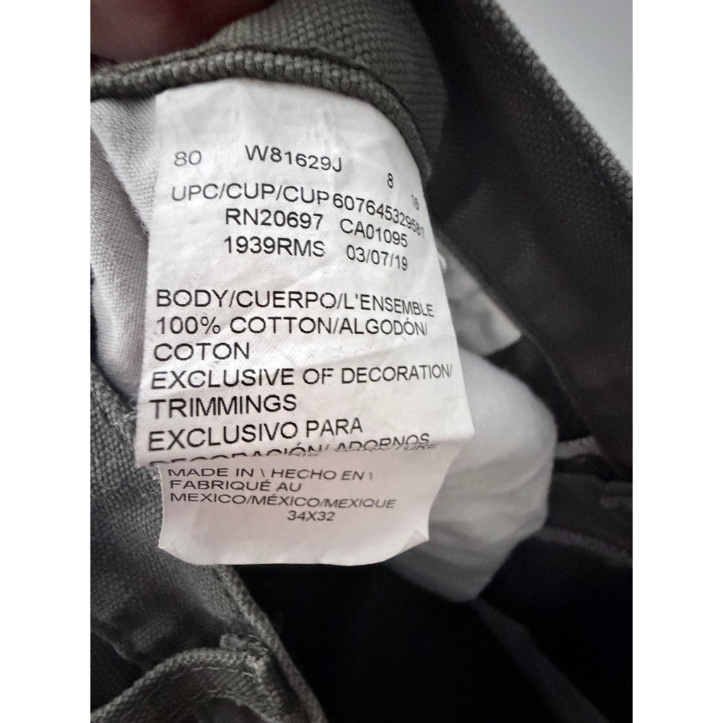 Dickies Carpenter Pants Mens 34x32 Gray Relaxed Fit Utility Work Jeans