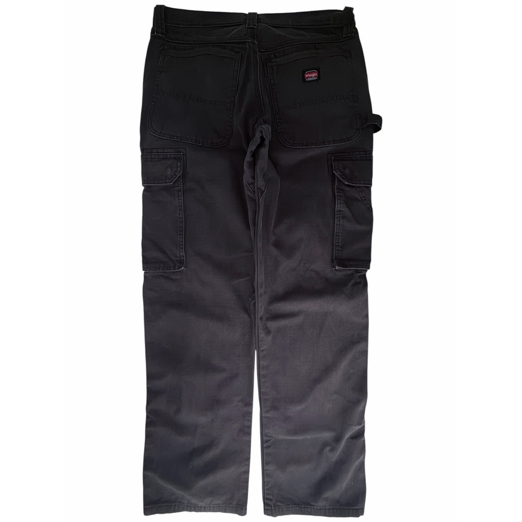 Wrangler Workwear Cargo Carpenter Pants Men's 32x32 Black Utility Work
