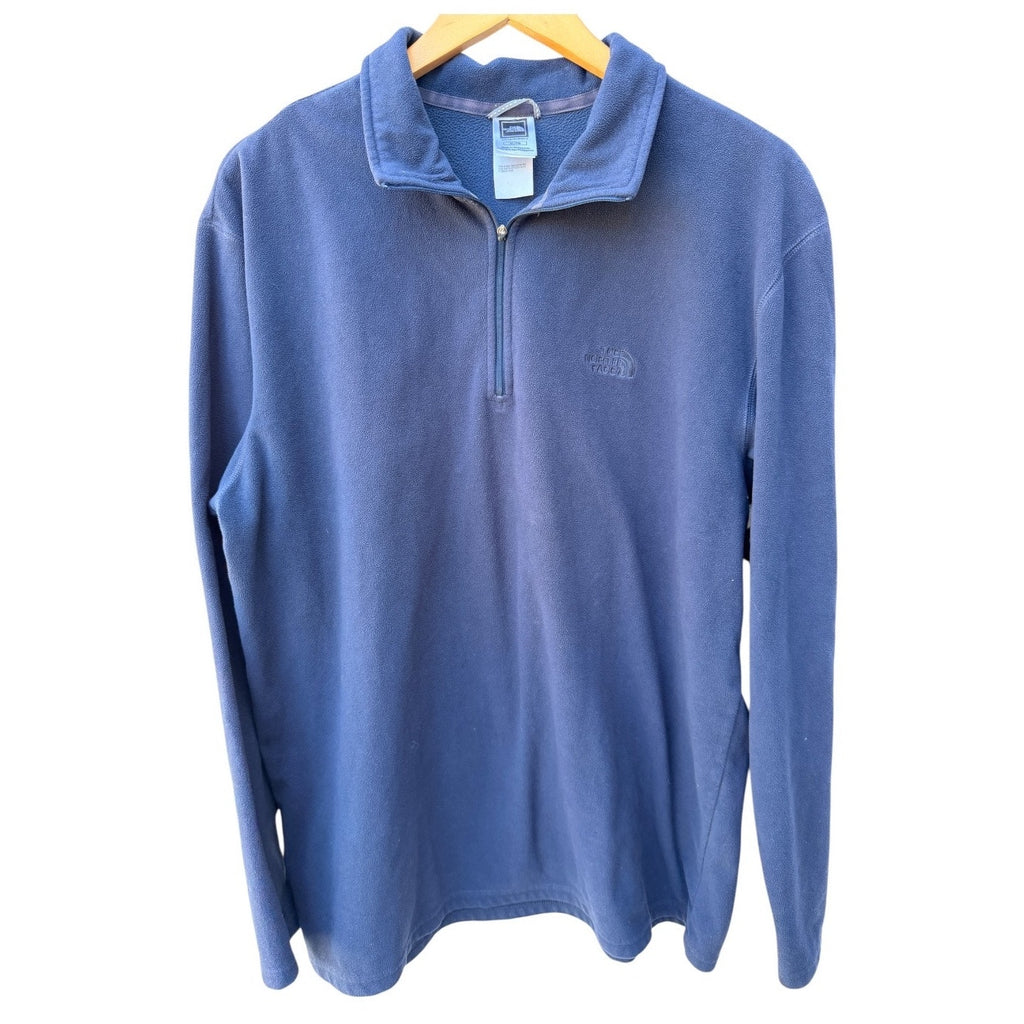 The North Face Quarter Zip Fleece Mens XL Blue Pullover