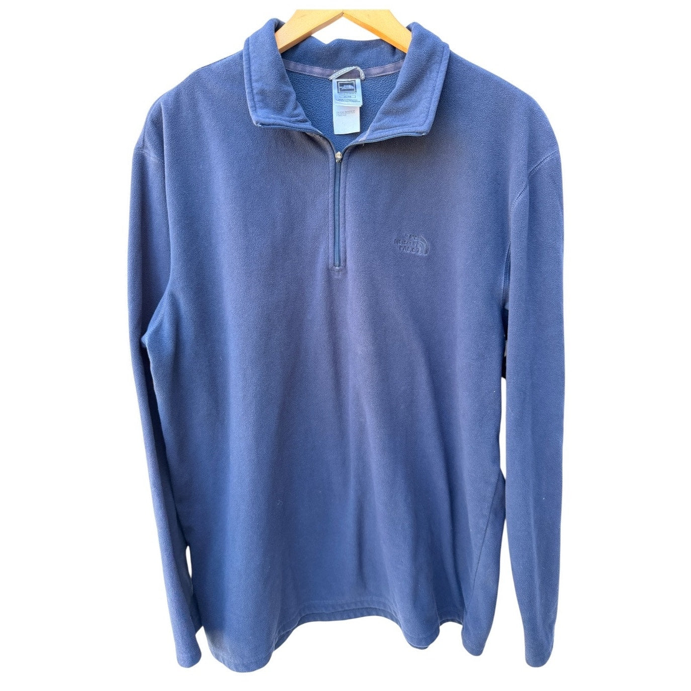 The North Face Quarter Zip Fleece Mens XL Blue Pullover