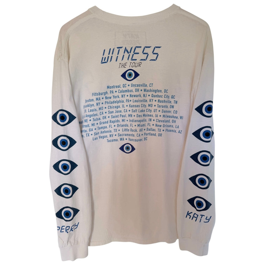 Katy Perry Witness Tour Long Sleeve Shirt Mens Large White Graphic Tee