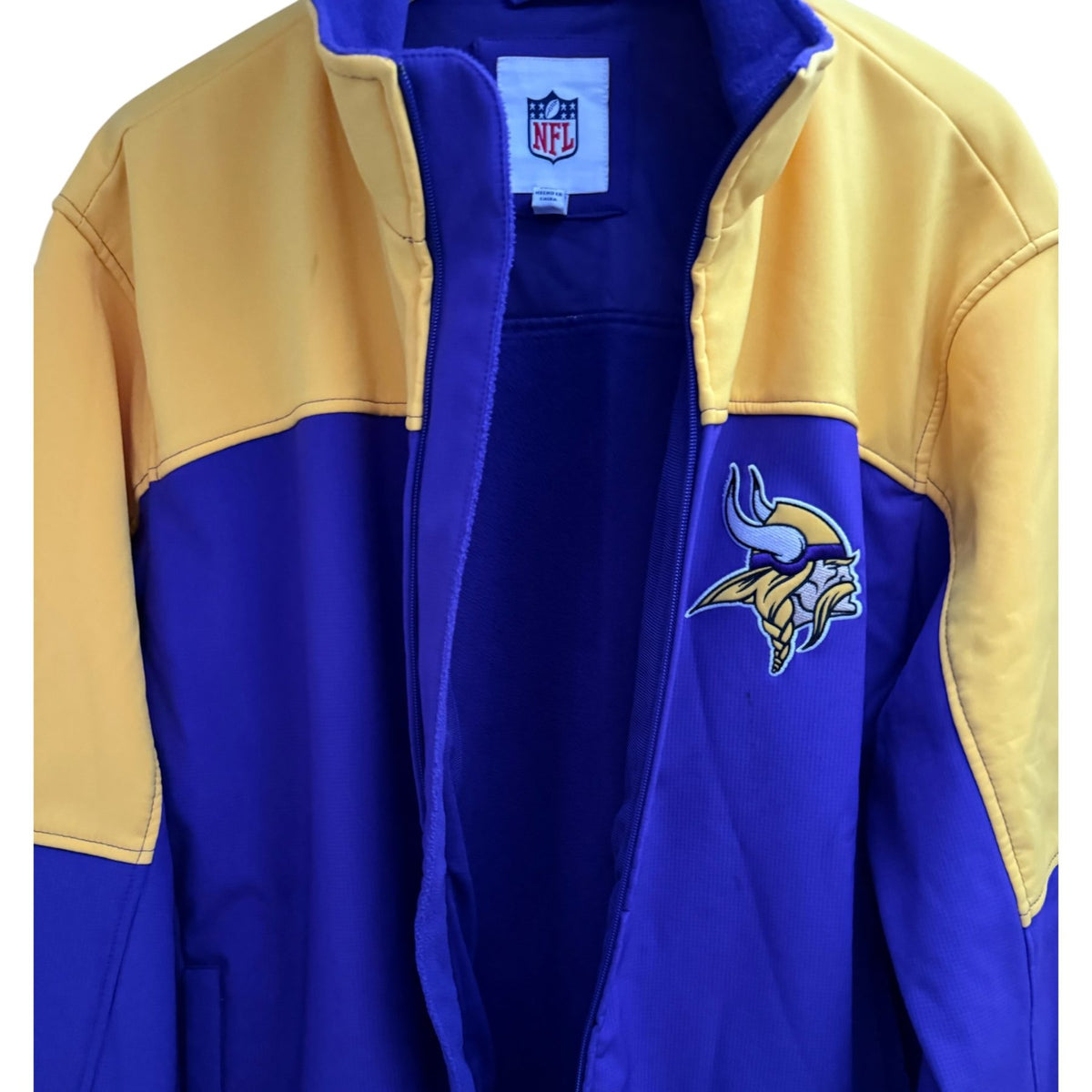 NFL Men's Purple Minnesota Vikings Colorblock Full-Zip Fleece Jacket — view 4