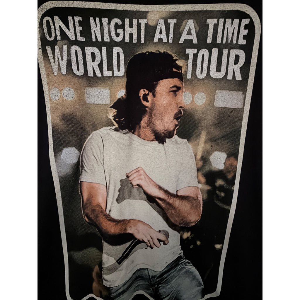 Morgan Wallen One Night At A Time World Tour Graphic T Shirt Mens Medium Black