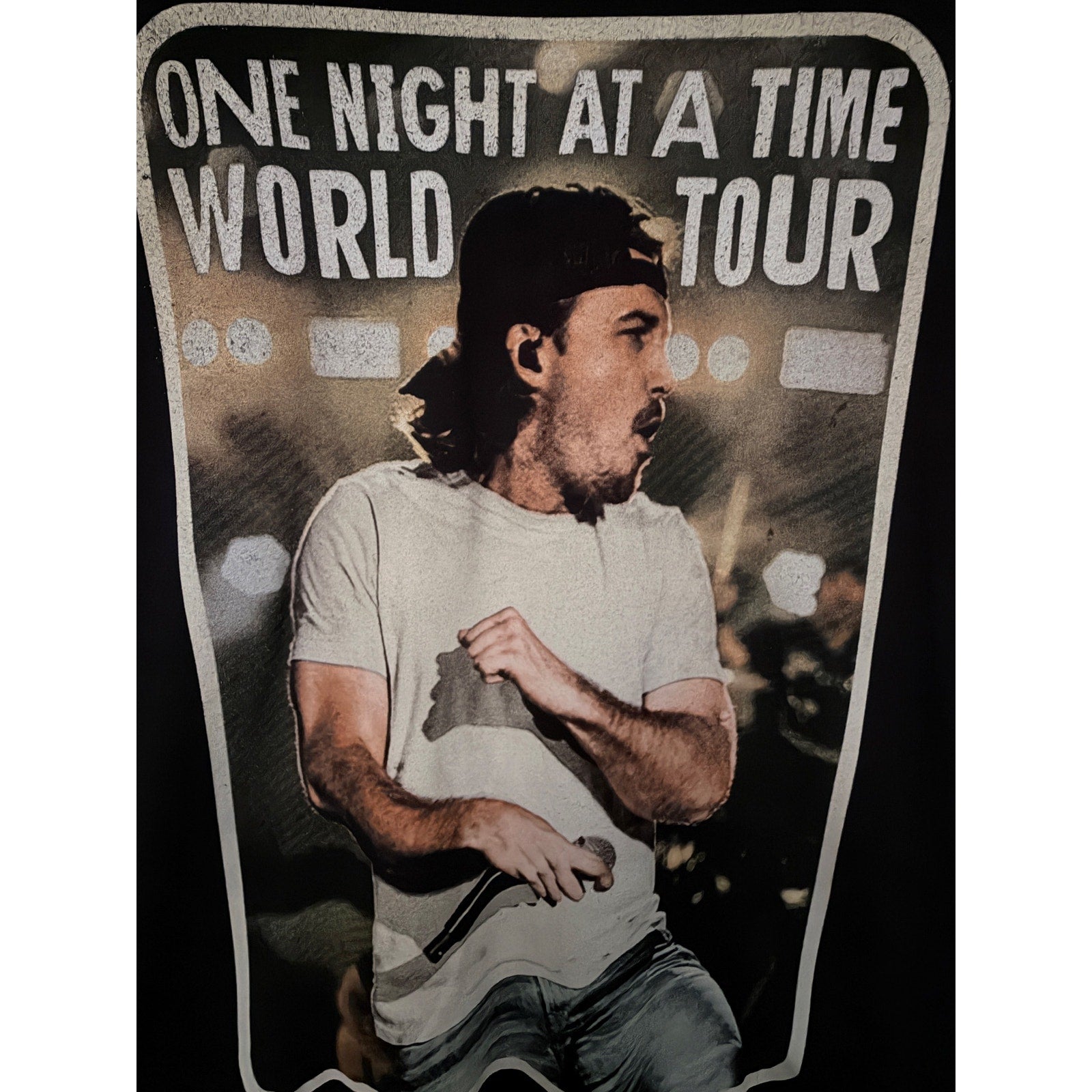 Morgan Wallen One Night At A Time World Tour Graphic T Shirt Mens Medium Black