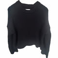 Abercrombie & Fitch Black Fuzzy Sweater Womens M