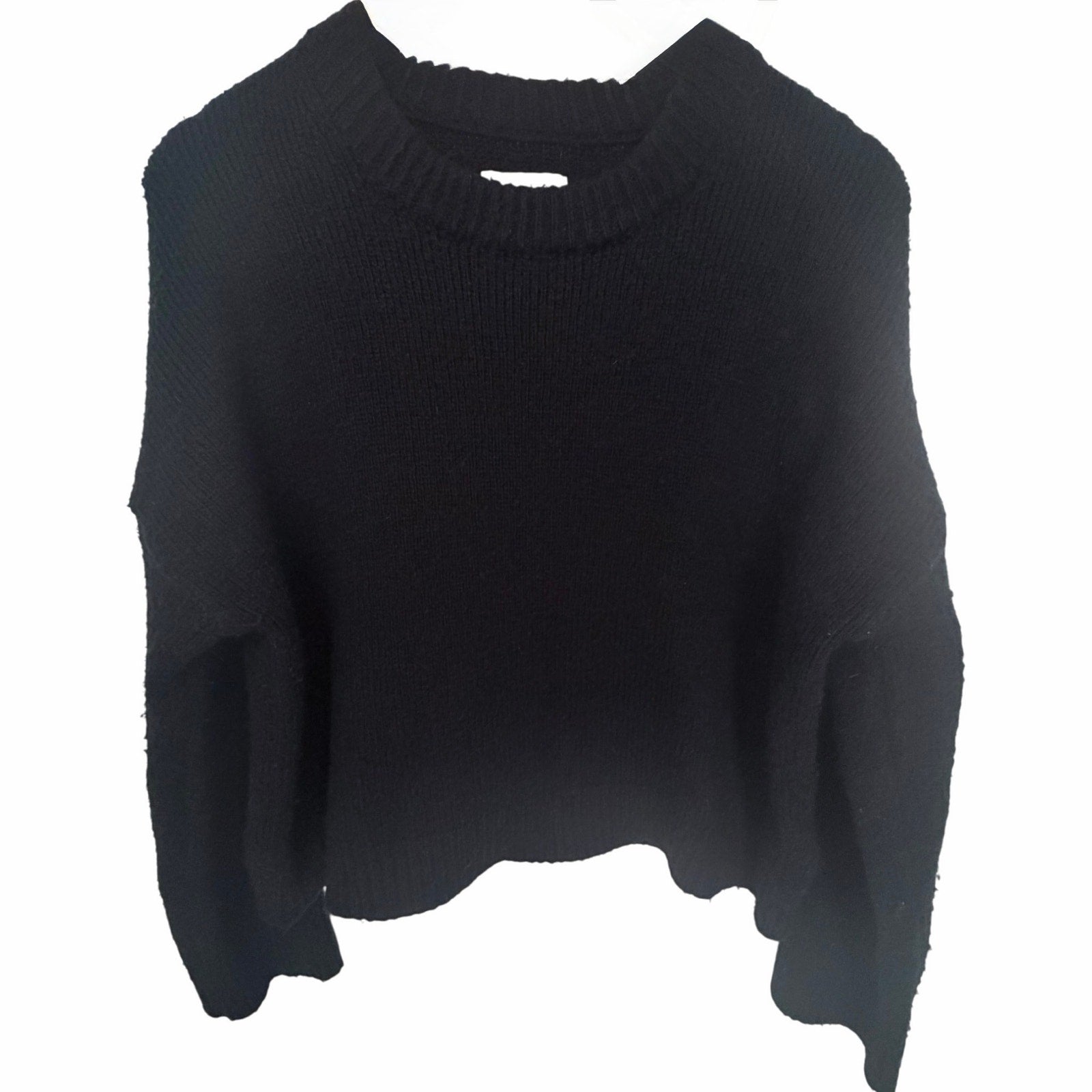 Abercrombie & Fitch Black Fuzzy Sweater Womens M