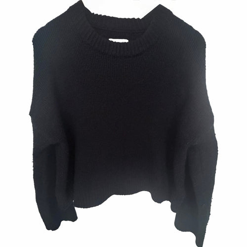 Abercrombie & Fitch Black Fuzzy Sweater Womens M