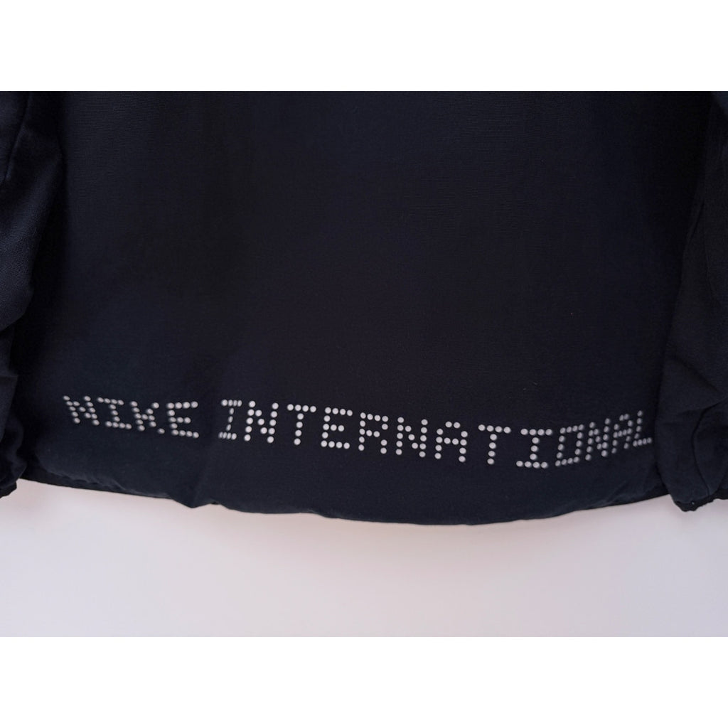 Nike International Windbreaker Jacket Mens XXL Black Full Zip Hooded Lightweight
