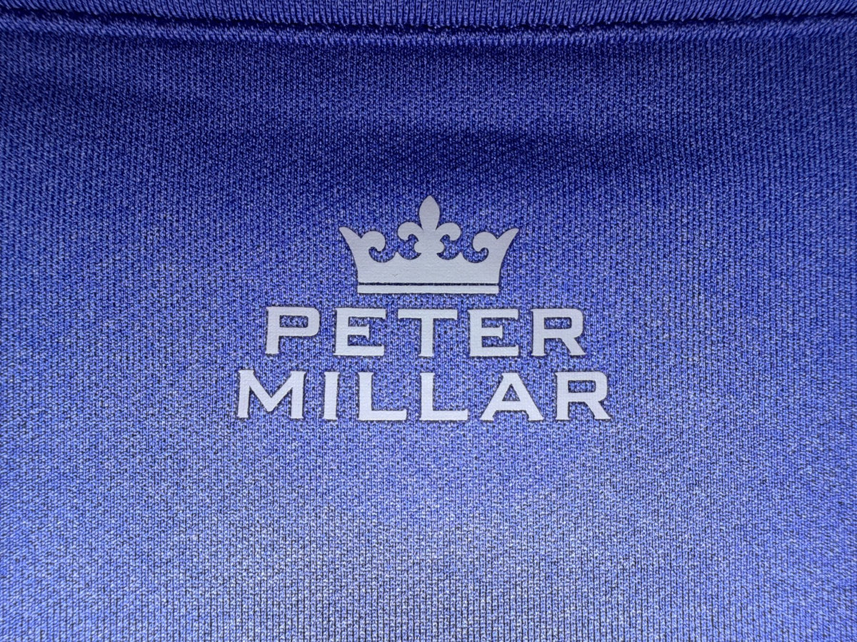 Peter Millar Men's Blue Denver Broncos Quarter-Zip Half-Zip Mock Neck Sweatshirt — view 4