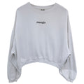 YoungLA Cropped Sweatshirt Womens Small White Oversized Pullover
