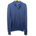Polo Ralph Lauren Full Zip Sweater Mens XL Blue Pima Cotton Knit Jacket