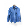 Harley Davidson Shirt Mens Medium Light Blue Y2K Vintage Long Sleeve Button Up
