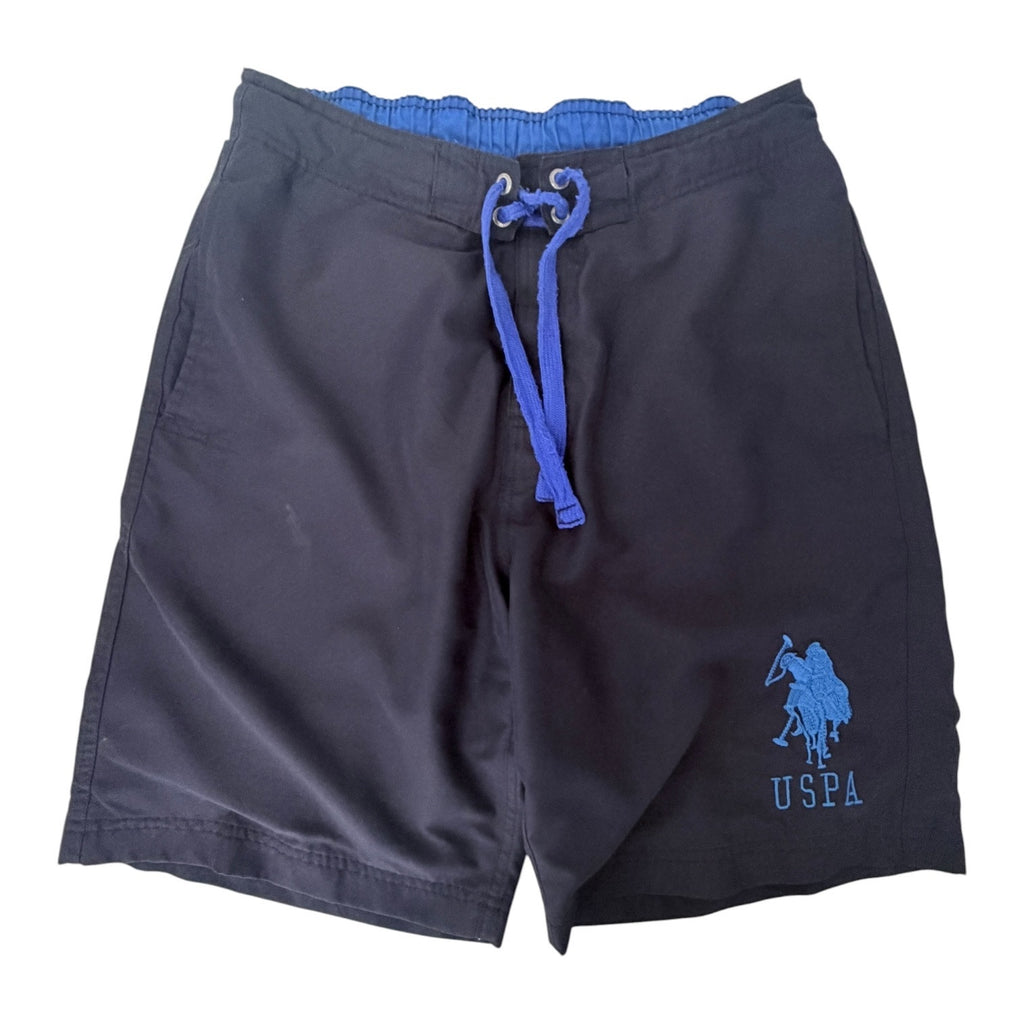 U.S. Polo Assn Swim Trunks Mens Small Navy Blue Lined Board Shorts Drawstring