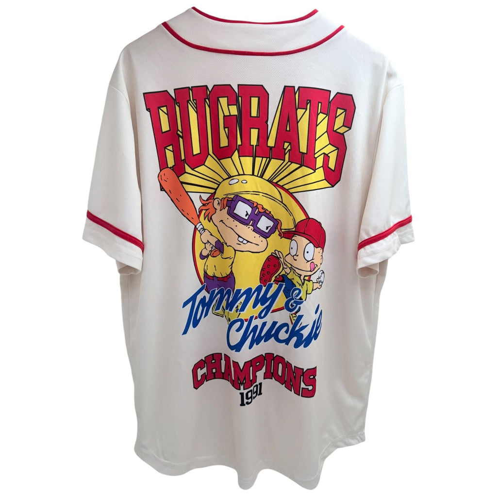 Nickelodeon Men's White Rugrats Baseball Jersey — back view