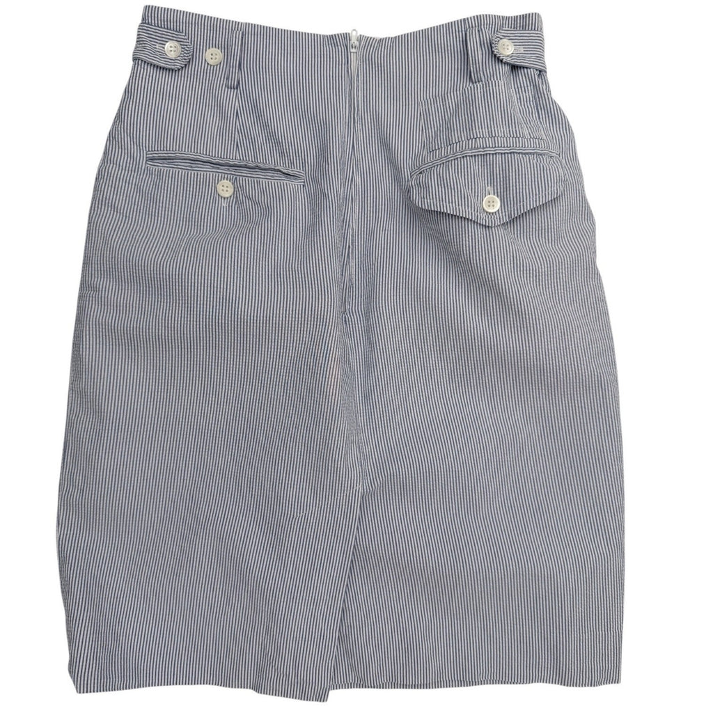 Ralph Lauren Skirt Womens Size 2 Blue White Seersucker Striped Mini Skirt