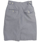 Ralph Lauren Skirt Womens Size 2 Blue White Seersucker Striped Mini Skirt