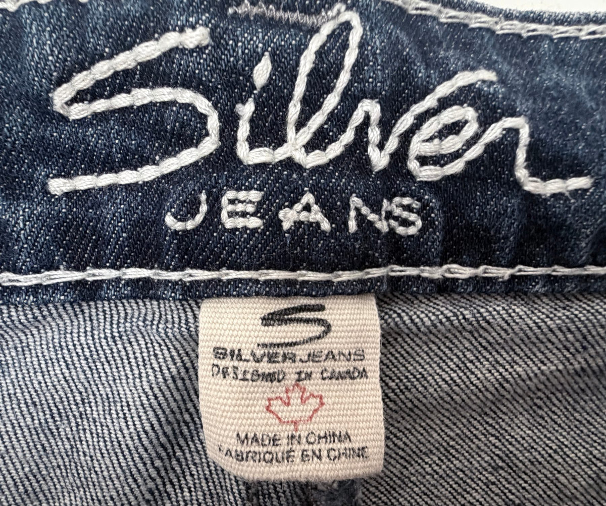Silver Jeans Women's Blue Frances Short Shorts — brand label