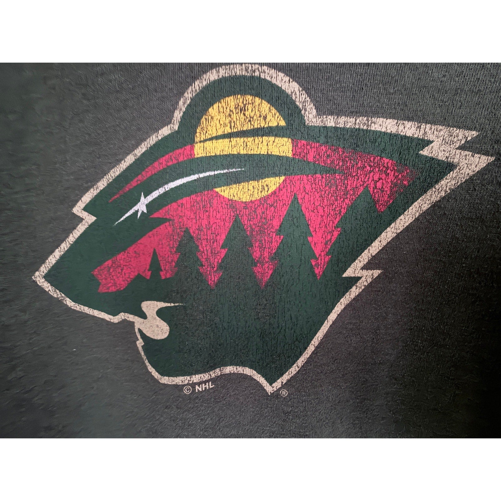 Minnesota Wild Lace Up Hoodie Green NHL Hockey Sweatshirt Mens Large