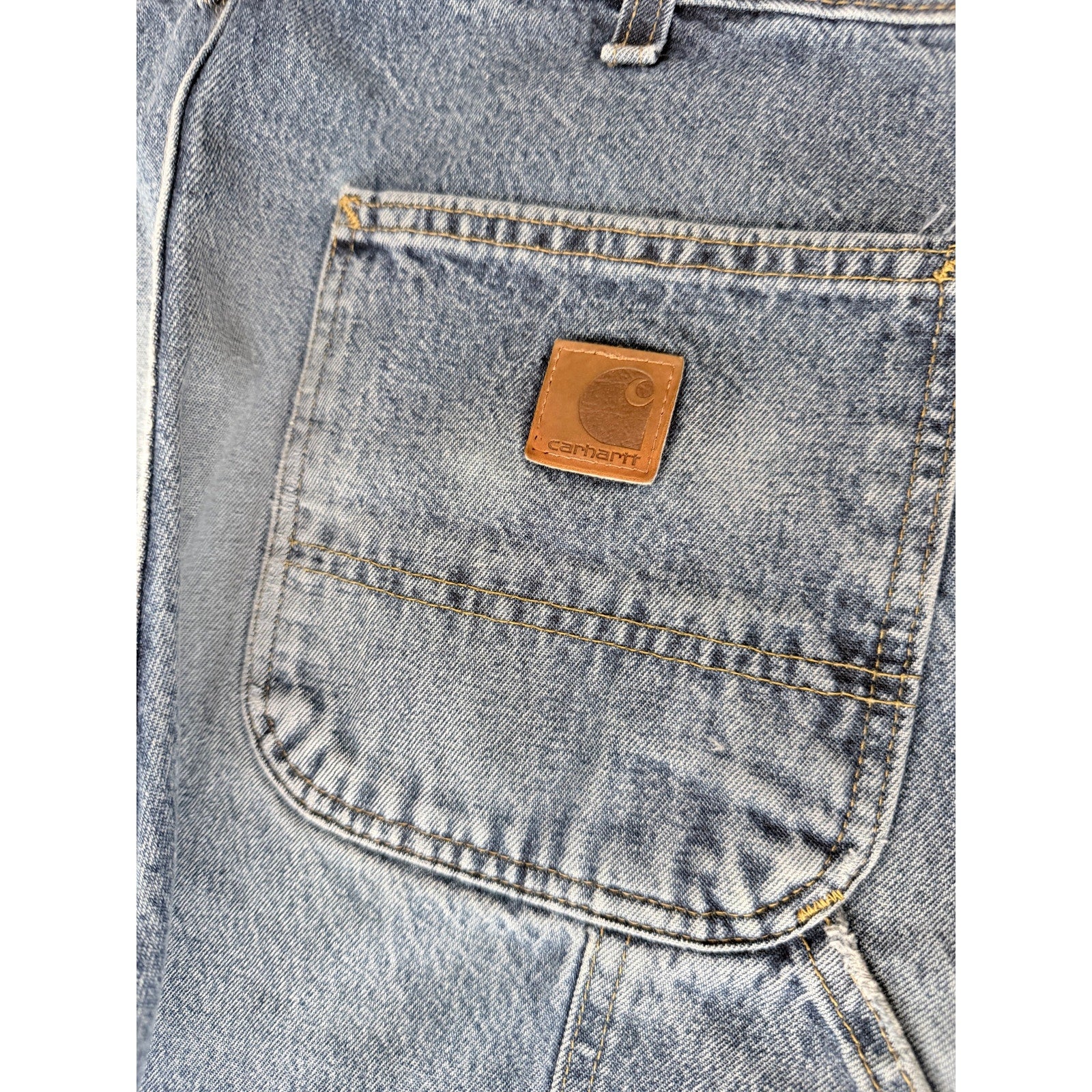 Carhartt B13 DPS Original Dungaree Carpenter Jeans Mens 34x32 Light Wash Denim