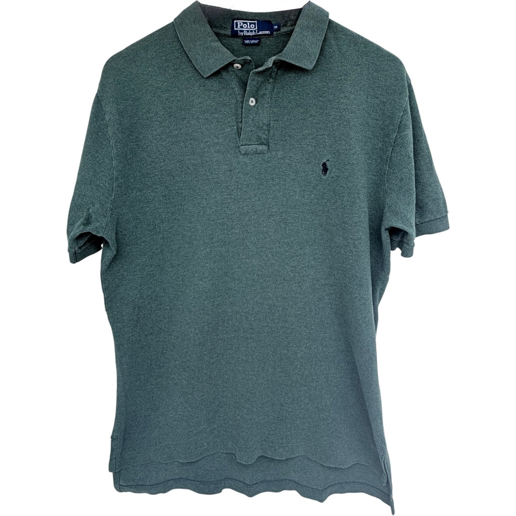 Polo Ralph Lauren Polo Shirt Mens Medium Green Heather Pony Logo Short Sleeve
