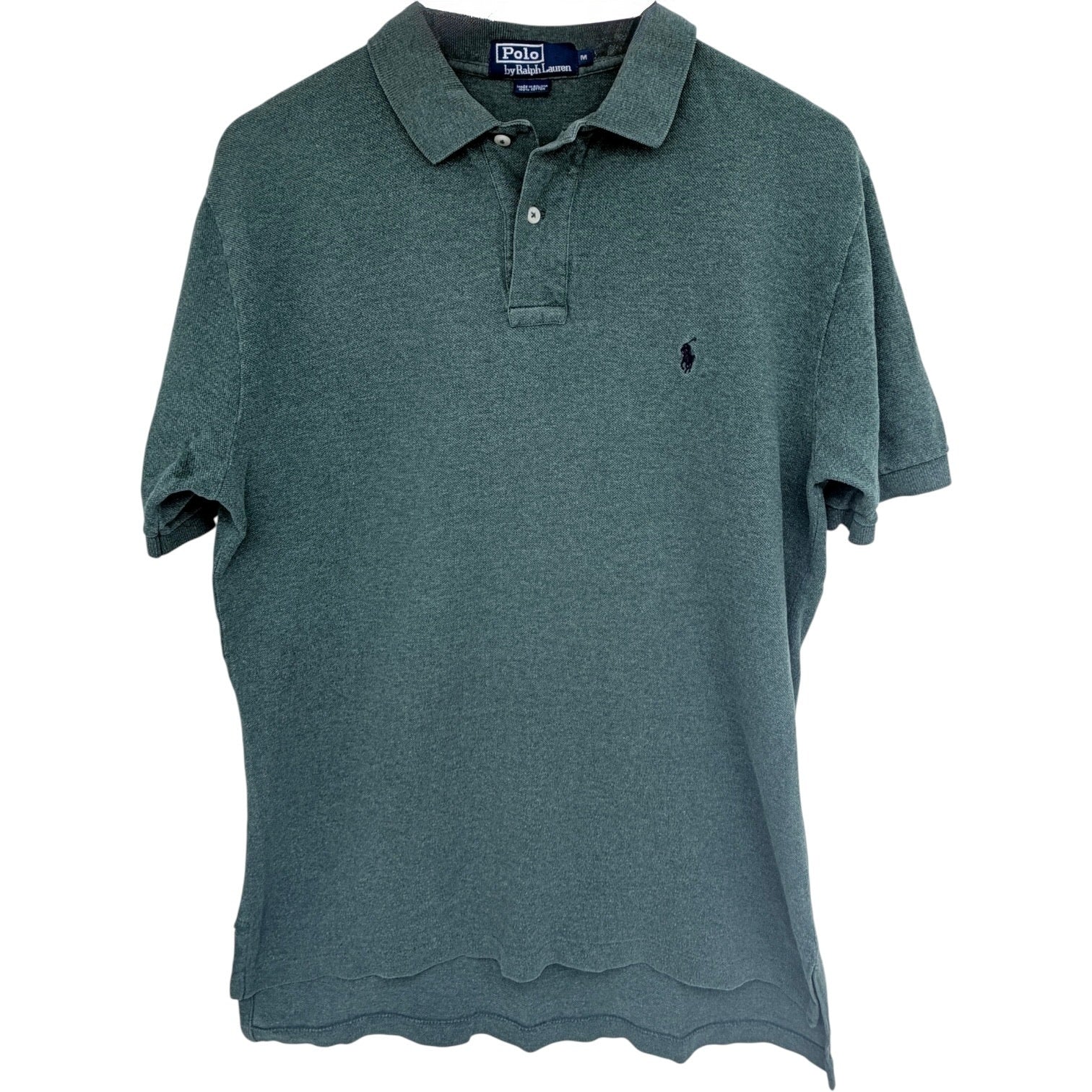Polo Ralph Lauren Polo Shirt Mens Medium Green Heather Pony Logo Short Sleeve