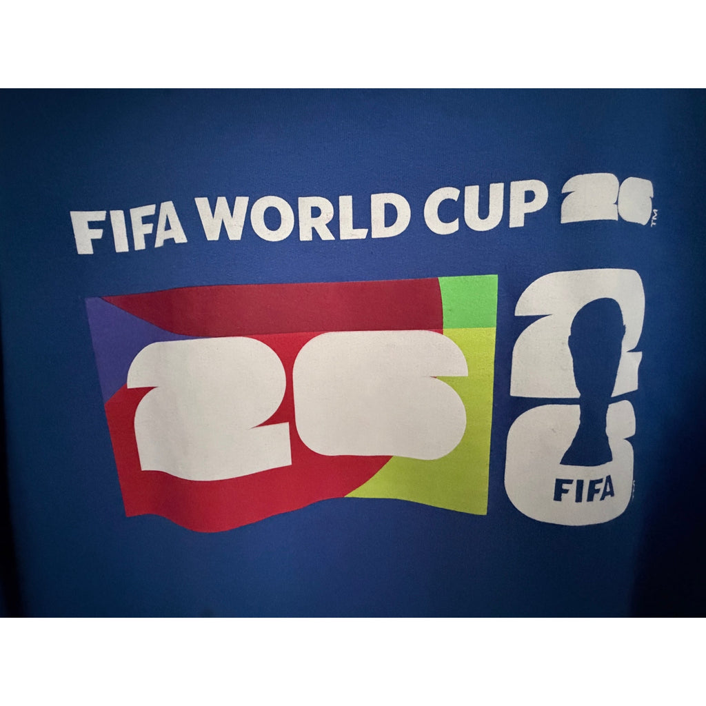 FIFA World Cup Mens Large Hoodie Blue Graphic Pullover