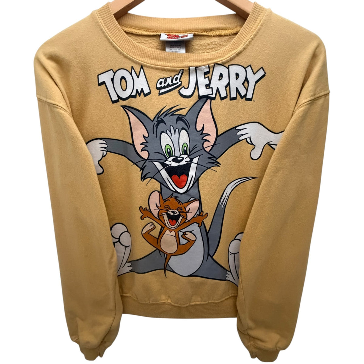 Tom and Jerry Women's Tan Sweatshirt — front view