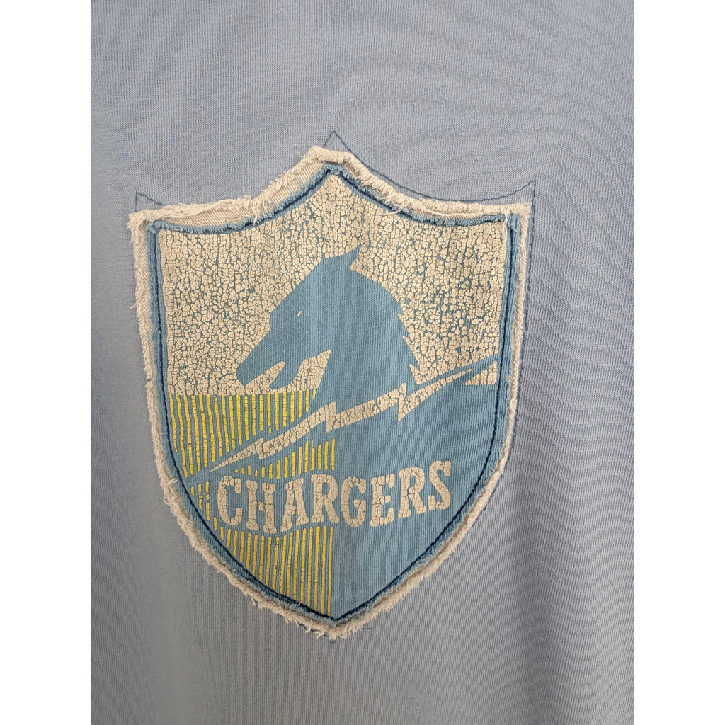 Reebok Vintage San Diego Chargers Crop Sweatshirt Mens Large Blue NFL
