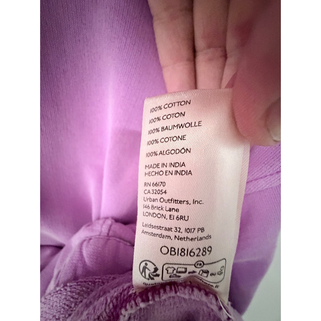 Anthropologie Purple Cropped Sweatshirt Womens M