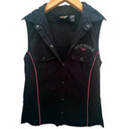 Harley-Davidson 1903 Sleeveless Snap Shirt Women's Black Pink