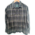 Woolrich Plaid Flannel Shirt Jacket Mens XL Green Button Front Wool Blend